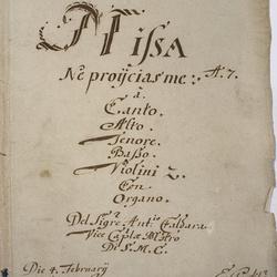 A 43, A. Caldara, Missa Ne projicias me, Titelblatt-1.jpg