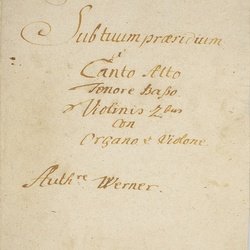 L 6, G.J. Werner, Sub tuum praesidium, Titelblatt-1.jpg