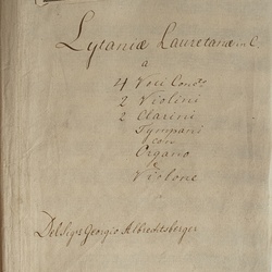 G 124, J.G. Albrechtsberger, Lauretanische Litanei, Titelblatt-1.jpg
