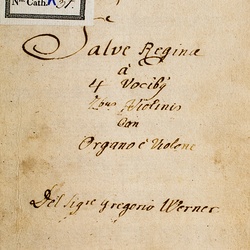 K 31, G.J. Werner, Salve regina, Titelblatt-1.jpg