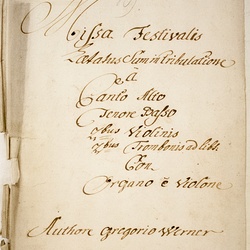 A 49, G.J. Werner, Missa festivalis Laetatus sum, Titelblatt-1.jpg