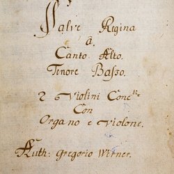 K 29, G.J. Werner, Salve regina, Titelblatt-1.jpg