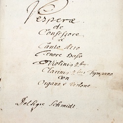 G 46, F. Schmidt, Vesperae de Confessore, Titelblatt-1.jpg