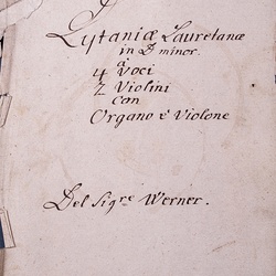 G 99, G.J. Werner, Lauretanische Litanei, Titelblatt-1.jpg