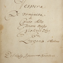 G 121, J. Novotny, Vesperae de dominica, Titelblatt-1.jpg