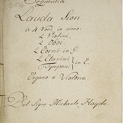 B 176, M. Haydn, Lauda Sion salvatorem, Titelblatt-1.jpg
