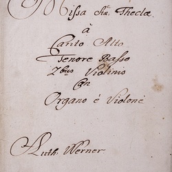 A 55, G.J. Werner, Missa Sanctae Theclae, Titelblatt-1.jpg