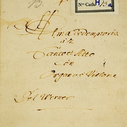 H 13a, G.J. Werner, Alma redemptoris mater, Titelblatt-1.jpg