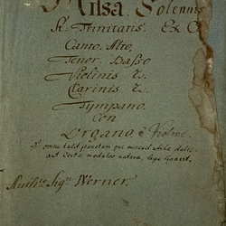 A 74, G.J. Werner, Missa solemnis St. Trinitatis, Titelblatt-1.jpg