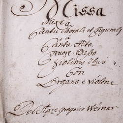 A 67, G.J. Werner, Missa mixta, Titelblatt-1.jpg
