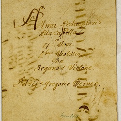 H 13, G.J. Werner, Alma redemptoris mater, Titelblatt-1.jpg