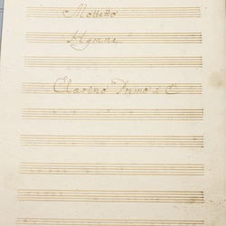 B 100, W.A. Mozart, Splendente deus, Clarino I-1.jpg