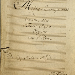 A 144, M. Haydn, Missa quadragesimalis, Titelblatt-1.jpg