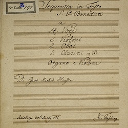 B 197, M. Haydn, Laeta qui es magni ducis, Titelblatt-1.jpg