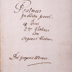 G 87, G.J. Werner, Psalm, Titelblatt-1.jpg
