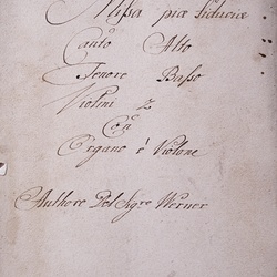 A 64, G.J. Werner, Missa Piae fiduciae, Titelblatt-1.jpg