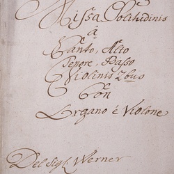 A 65, G.J. Werner, Missa solitudinis, Titelblatt-1.jpg