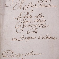 A 65, G.J. Werner, Missa solitudinis, Titelblatt-1.jpg