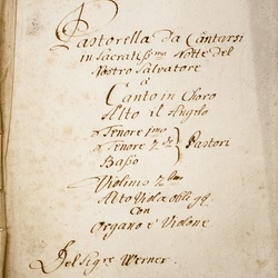 E 33, G.J. Werner, Pastorella da Cantarsi, Titelblatt-1.jpg