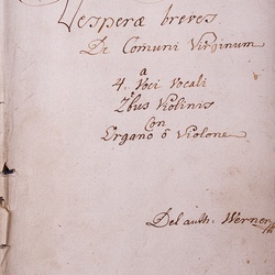 G 80, G.J. Werner, Vesperae breves, Titelblatt-1.jpg
