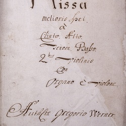 A 69, G.J. Werner, Missa Melioris spei, Titelblatt-1.jpg