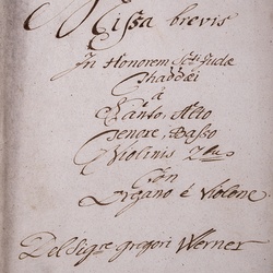 A 59, G.J. Werner, Missa brevis in honorem Sancti Judae Thaddaei, Titelblatt-1.jpg