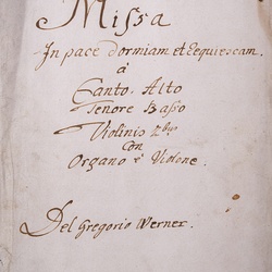 A 63, G.J. Werner, Missa In pace dormiam et requiescam, Titelblatt-1.jpg