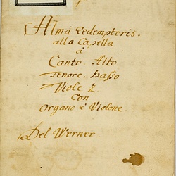 H 5, G.J. Werner, Alma redemptoris mater, Titelblatt-1.jpg