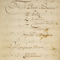 C 7, G.J. Werner, Te Deum laudamus, Titelblatt-1.jpg