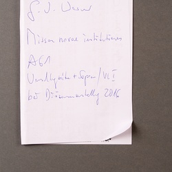 A 61, G.J. Werner, Missa novae institutionis, Hinweiszettel-1.jpg