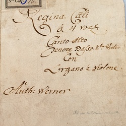 J 16, G.J. Werner, Regina coeli, Titelblatt-1.jpg