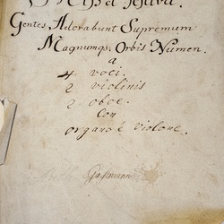 A 97, F. Gassmann, Missa festiva Gentes adorabunt supremum magnumque orbis numen, Titelblatt-1.jpg